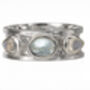 Sterling Silver Mixed Gemstone Drum Ring, thumbnail 1 of 10