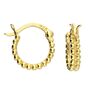Gold Or Silver Double Bead Hinged Mini Hoop Earrings, thumbnail 5 of 7