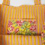 Reversible Floral Print Quilted Cotton Tote Bag, thumbnail 3 of 3