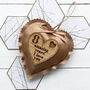 Personalised Faux Leather Bronze Anniversary Heart, thumbnail 1 of 1