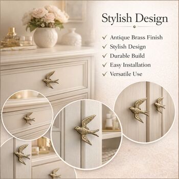 Soaring Eagle Brass Cabinet Knob, 8 of 9
