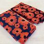 Poppy Print Scarf And Magnetic Poppy Brooch Set, thumbnail 2 of 8