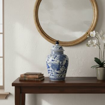 Chinoiserie Ginger Jar Pot And Vaals White Blue Porcelain, 5 of 7