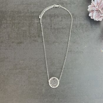 Gold Plated Filigree Disc Necklace, 5 of 5