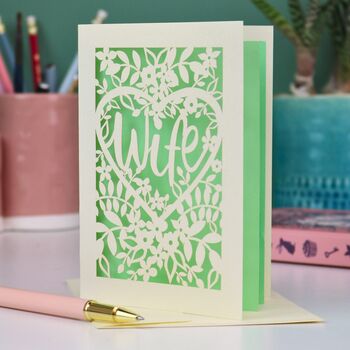 Papercut Wife Card, 2 of 6