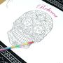 Personalised Sugar Skull Colour In Placemat, thumbnail 2 of 2