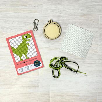 You're Roar Some! Mini Matchbox Cross Stitch Kit, 4 of 6