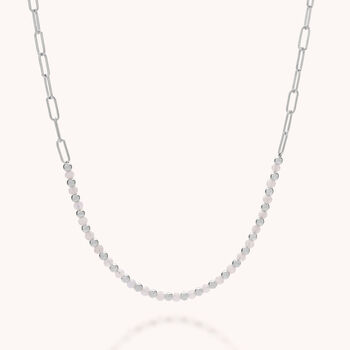 Gem Shine Moonstone Necklace With Paperclip Chain, 2 of 7