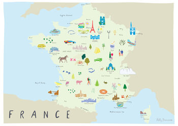 Map Of France Art Print, 3 of 3