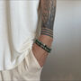 Mens African Turquoise Double Crystal Bracelet, thumbnail 2 of 3