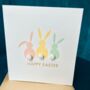 Fluffy Bunny Tail Happy Easter Card, thumbnail 1 of 3