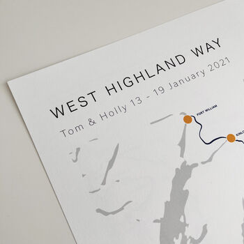 West Highland Way Personalised Print Whw Adventure, 4 of 6