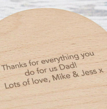 Engraved Plain Wooden Coaster For Long Distance Friend, 4 of 5