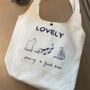 Cat Lover Gift White Canvas Tote Bags, thumbnail 1 of 8
