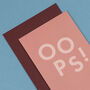 'Oops!' Funny Sorry And Get Well Card, thumbnail 3 of 4