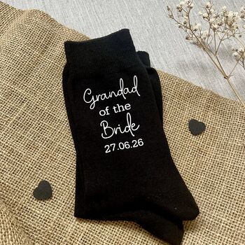 Grandad Of The Bride Wedding Socks, 2 of 3
