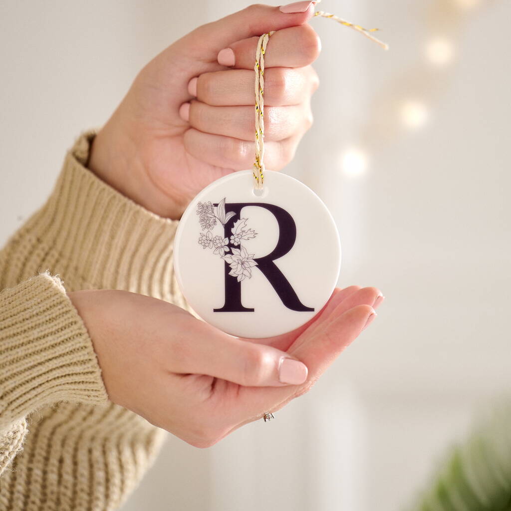Personalised Monogram Christmas Bauble By Sunday's Daughter