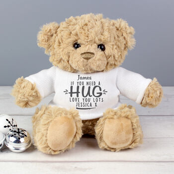 Personalised If You Need A Hug Teddy Bear, 3 of 5