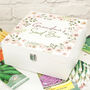 Personalised Flower Seed Packet Wooden Storage Box, thumbnail 1 of 2
