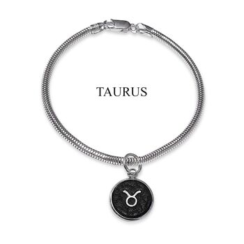 Zodiac Star Sign Sterling Silver And Leather Bracelet, 12 of 12