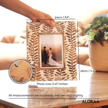 Hand Carved Mango Wood Photo Frame, 4 of 8