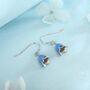 Sterling Silver Enamel Bluebell Flower Drop Dangle Earrings, thumbnail 7 of 11