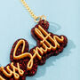 Double Layered Signature Style Name Necklace | Teacher Gift | Mrs Surname | Wife To Be, thumbnail 2 of 4