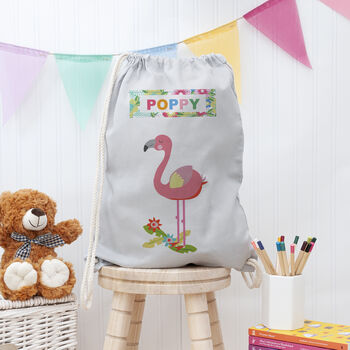 Personalised Flamingo Nursery Bag, 3 of 12