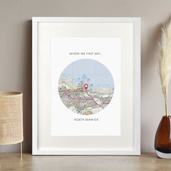 Where We First Met Personalised Map Print, 11 of 12