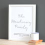 Personalised Hand Lettered Family Print, thumbnail 1 of 2
