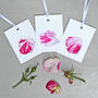 Gift Tags With Rose Petals Illustrations, thumbnail 1 of 3