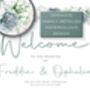 Wedding Welcome Sign Succulent And Floral, thumbnail 3 of 5