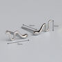 Sterling Silver Snake Stud Earrings, thumbnail 3 of 6