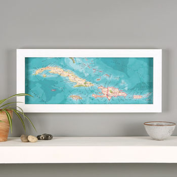 Personalised Cuba Hand Drawn Map Location Print, 5 of 6