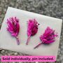 Hot Pink Dried Flower Buttonhole, thumbnail 2 of 2