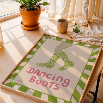 Dancing Boots Cowgirl Print, 2 of 8