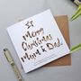 Personalised Christmas Card For Mum And Dad | Rose Gold, thumbnail 1 of 4
