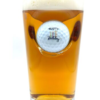 Personalised Father's Day Golf Ball Beer Glass, 2 of 10