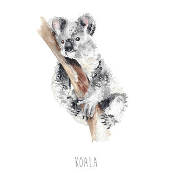 Personalised Koala Art Print, 4 of 5