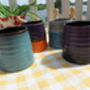 Set Of Four Reactive Glaze Brûlée Mugs In Assorted Alternative Glazes, thumbnail 6 of 11
