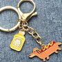 Hot Diggity Dog Enamel Keyring, thumbnail 3 of 5