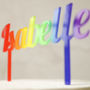 Personalised Cake Topper, Rainbow, thumbnail 5 of 6