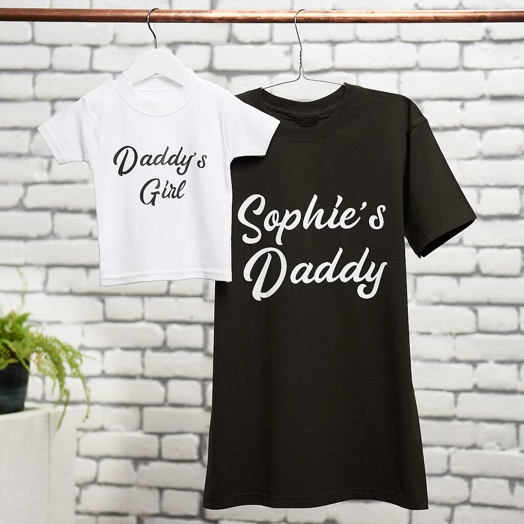 Personalised Father's Day Daddy And Child T Shirt Set, 1 of 9