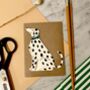 Hand Illustrated Sitting Dalmatian Card With Tiny Bell, thumbnail 3 of 3