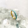 Turquoise Enamel And Gold Vermeil Plated Stacking Ring, thumbnail 1 of 4