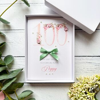 Personalised 100th Birthday Card In Pink, 7 of 10