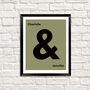 Personalised Ampersand Name Print, thumbnail 4 of 4