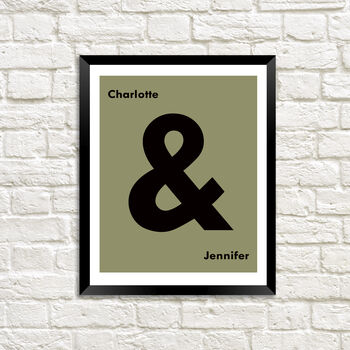 Personalised Ampersand Name Print, 4 of 4