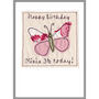 Personalised Butterfly Birthday Card For Her Any Age, thumbnail 3 of 12