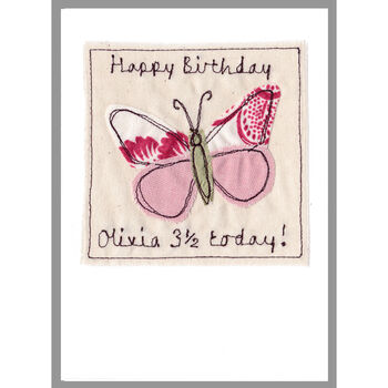 Personalised Butterfly Birthday Card For Her Any Age, 3 of 12